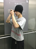 Trying Lettering Crop Short Sleeve T-shirt