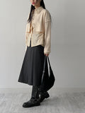 Low Midi Pleated Skirt