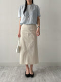 String See-through Short Sleeve Crop Blouse