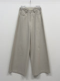 Odd High-Waisted Cotton Wide Pants
