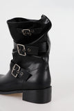 Three Buckle Strap Middle Boots