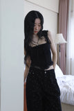 Touch punching frill sleeveless