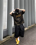Glossy Parachute Coating Bermuda Pants