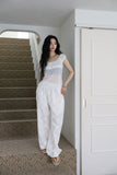 See-through ribbon sheer top