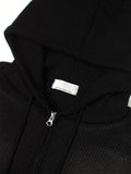 Spray Waffled Zip Hoodie