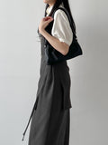 [Short Sleeve Version] Bob Tie Loose Fit Blouse