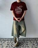D-Ring Sand Washed Bermuda Denim