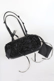 Ribbon shirring amang shoulder bag