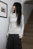 See-through wrinkle check shirt