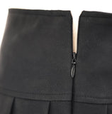 Sher pleated leather skirt