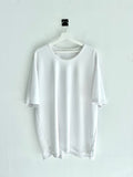 Long Over Giant U-neck Short sleeve T-shirt