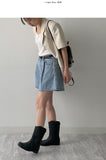 Culotte Wide Denim Shorts