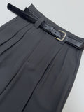 [Belt SET/Summer ver.] With Two Tuck Wide Slacks