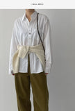 [Unisex] Solid Cotton Overfit Shirt