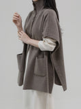 [Premium] May Wool Poncho Vest