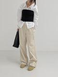 Button Ribbed Tube Top