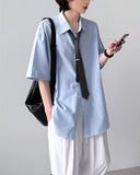 Maiz Seersucker Half Shirt