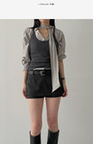 Ribbed sleeveless top