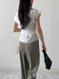 Hepburn Wrap Boat Neck Blouse