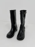 Buckle Roundto Midi Boots