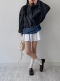 [Pants Lining] Lace Flare Mini Skirt