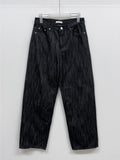 [non-fade/unisex] Rainy Semi Wide Denim Pants