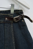 (W) Osaki Pleats Denim Skirt
