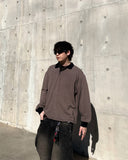 Paneled Incision Wide Denim