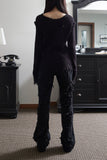 grunge damage black jeans