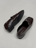 Shirring Enamel Square Toe Loafers