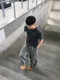 Finer Shoulder Panel Washed Short Sleeve T-shirt