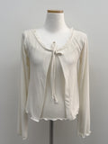 [Sleeveless SET] Sweetie Ribbon Lace Cardigan