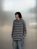 Damage Stripe Knit Tee
