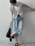 [unisex] 842 Washed Bermuda Denim Pants