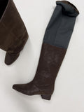 Peanut Fold Layered Long Boots