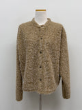 Mockneck Overfit Fur Cardigan