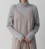 Whole Garment Raccoon Ribbed Polar Knit