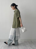 Wrinkle Bustier Layered Long One Piece