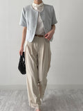 Launer Pocket Two-Tuck Wide Slacks