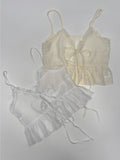 Frilled See-through Layered Bustier