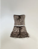 Kitoya y2k leopard two piece