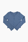Bane stripe henley crop tee