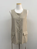 Momento Linen Long Vest
