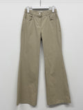 Cotton Nylon Semi-Bootcut Pants