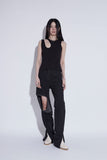 damage hole black jeans