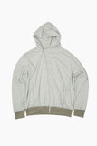 City stripe unbalance hood zip-up