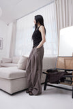 Nylon Two-Tuck Pants