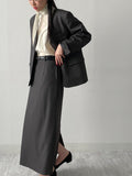 [Setup Available/Three-Piece] Bird No-Collared Loose-Fit Jacket