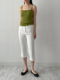 202 Slit Cotton Capri Pants