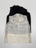 Glossy Drape Sleeveless Blouse